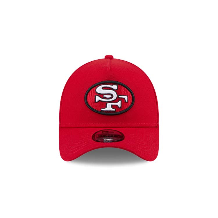 San Francisco 49ers New Era NFL 9FORTY 940 Adjustable A-Frame Cap Hat Read Crown/Visor Red/White/Black Retro Logo