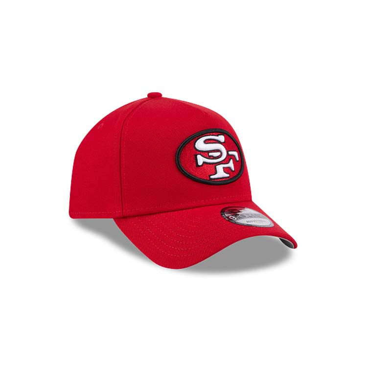 San Francisco 49ers New Era NFL 9FORTY 940 Adjustable A-Frame Cap Hat Read Crown/Visor Red/White/Black Retro Logo