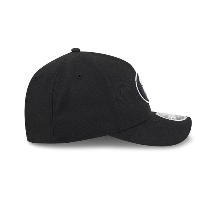 San Francisco 49ers New Era NFL 9FORTY 940 Adjustable A-Frame Cap Hat Black Crown/Visor White/Black Logo Gray UV