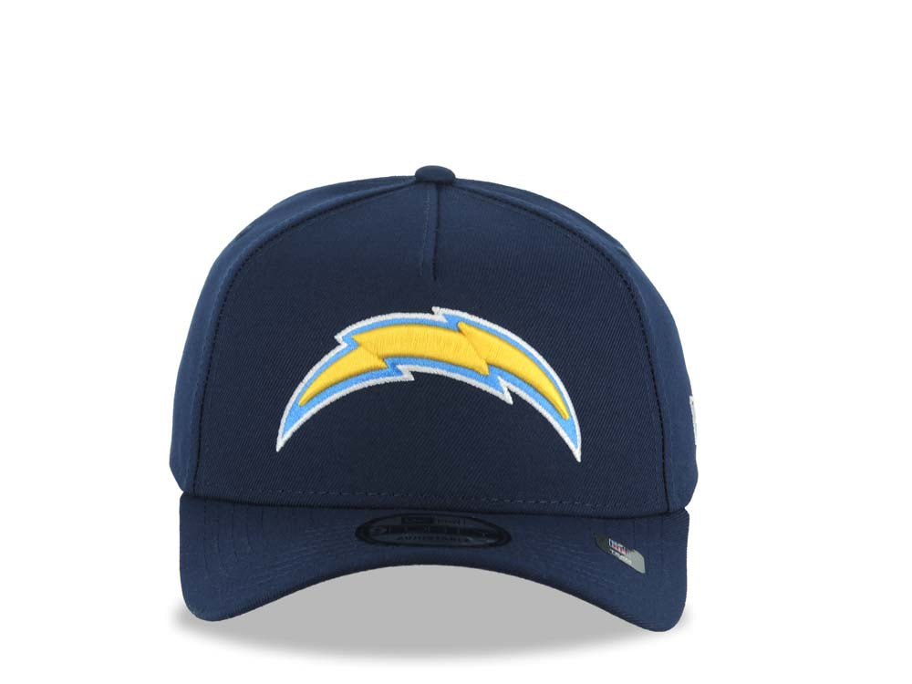 Los Angeles Chargers New Era NFL 9FORTY 940 Adjustable A-Frame Cap Hat Navy Blue Crown/Visor Team Color Logo Gray UV