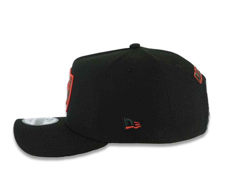 Las Vegas Raiders New Era 9FORTY 940 Adjustable A-Frame Cap Hat Black Crown/Visor Red/Dark Green Logo Dark Green UV