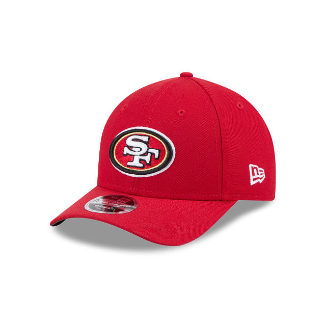 San Francisco 49ers New Era NFL 9FORTY 940 M-Crown Adjustable A-Frame Cap Hat Red Crown/Visor Team Color Logo Gray UV