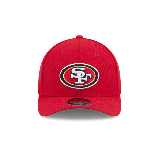 San Francisco 49ers New Era NFL 9FORTY 940 M-Crown Adjustable A-Frame Cap Hat Red Crown/Visor Team Color Logo Gray UV