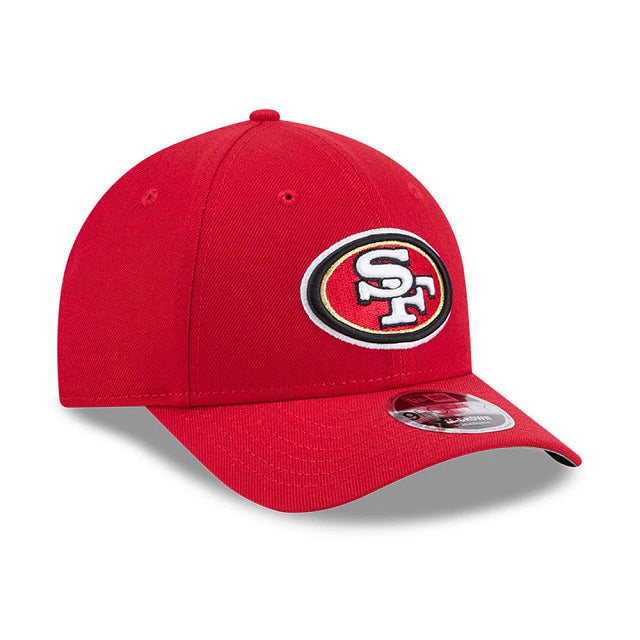 San Francisco 49ers New Era NFL 9FORTY 940 M-Crown Adjustable A-Frame Cap Hat Red Crown/Visor Team Color Logo Gray UV