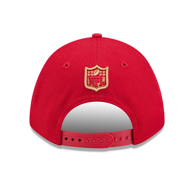 San Francisco 49ers New Era NFL 9FORTY 940 M-Crown Adjustable A-Frame Cap Hat Red Crown/Visor Team Color Logo Gray UV