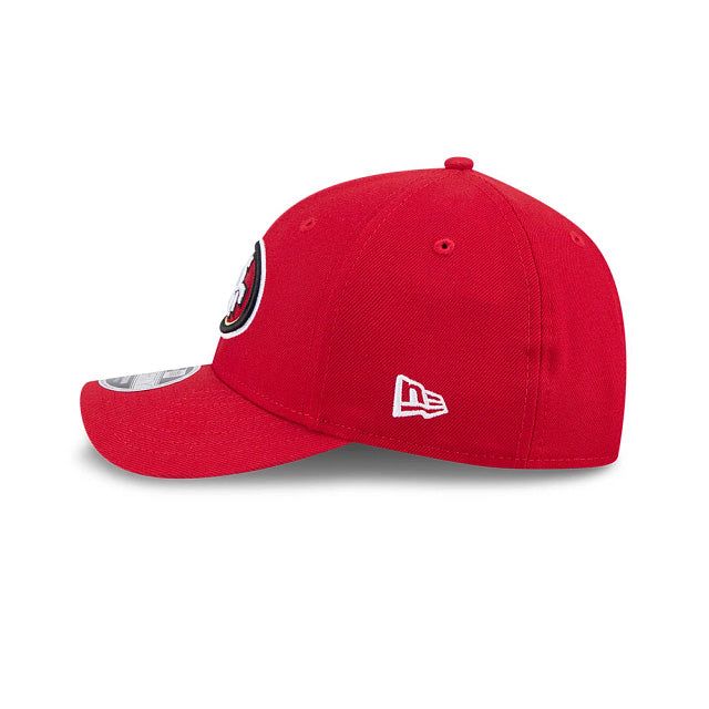 San Francisco 49ers New Era NFL 9FORTY 940 M-Crown Adjustable A-Frame Cap Hat Red Crown/Visor Team Color Logo Gray UV