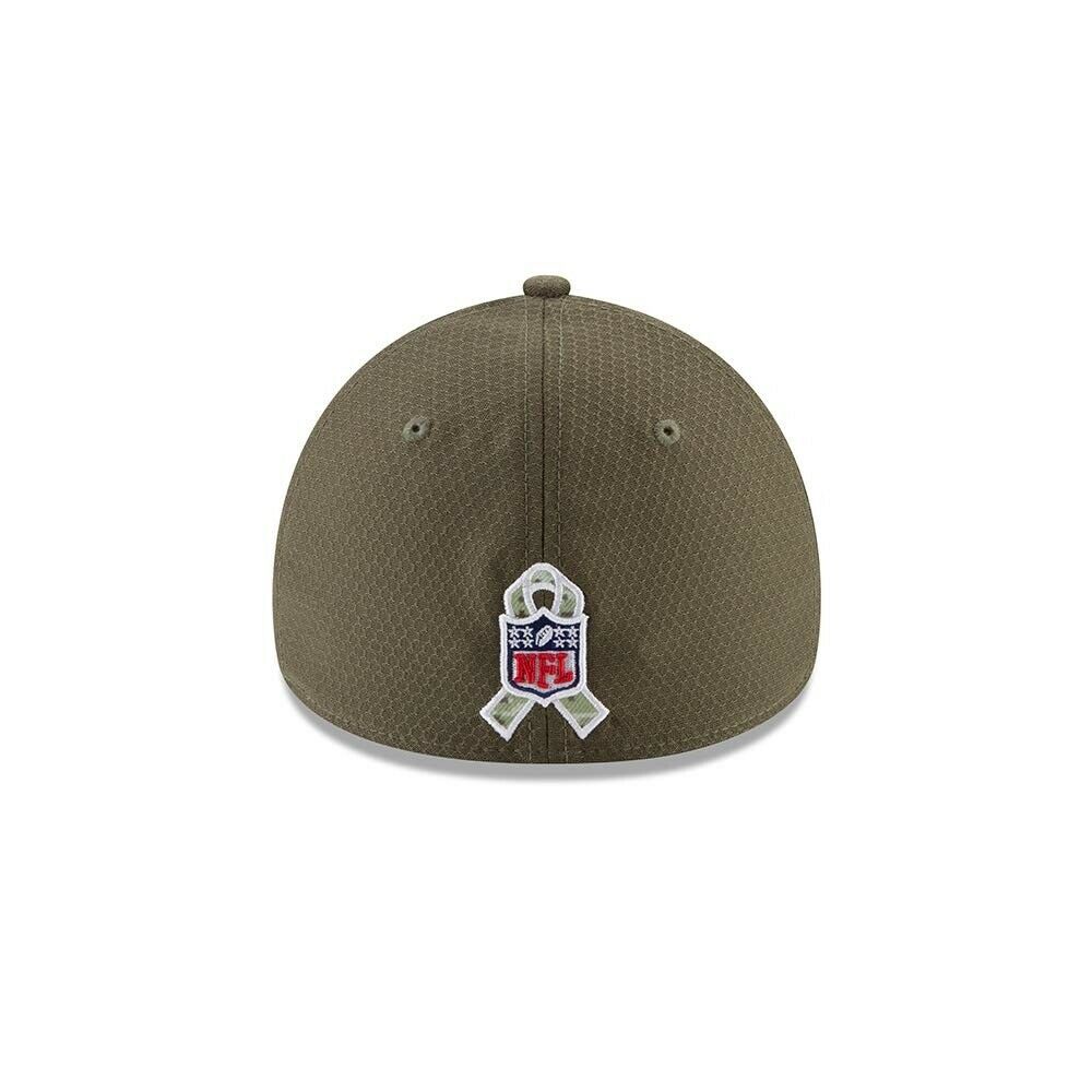 Dallas Cowboys New Era NFL 39THIRTY 3930 Flexfit 2017 Salute To Service Cap Hat Green Crown Navy Visor Team Color Logo Camo UV