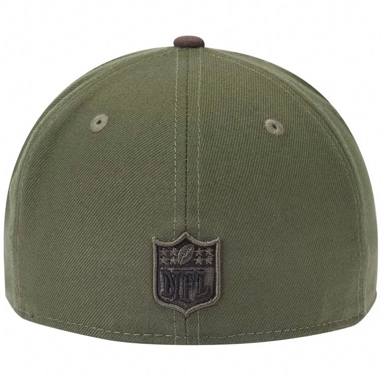 Oakland Raiders New Era NFL 59FIFTY 5950 Fitted Cap Hat Olive Green Crown Camo Visor Black/Green Logo