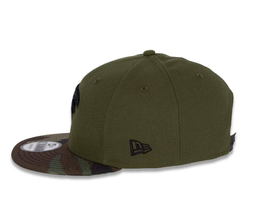 Atlanta Falcons New Era NFL 9FIFTY 950 Snapback Cap Hat Green Crown Camo Visor Green/Black Logo
