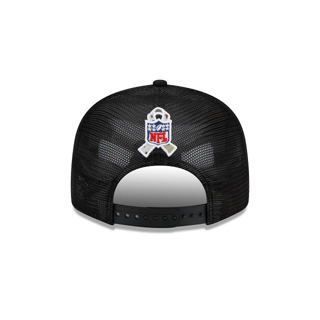 New Orleans Saints New Era NFL 9FIFTY 950 Snapback 2021 Salute To Service Cap Hat Mesh Black Crown Camo Visor Patch Logo