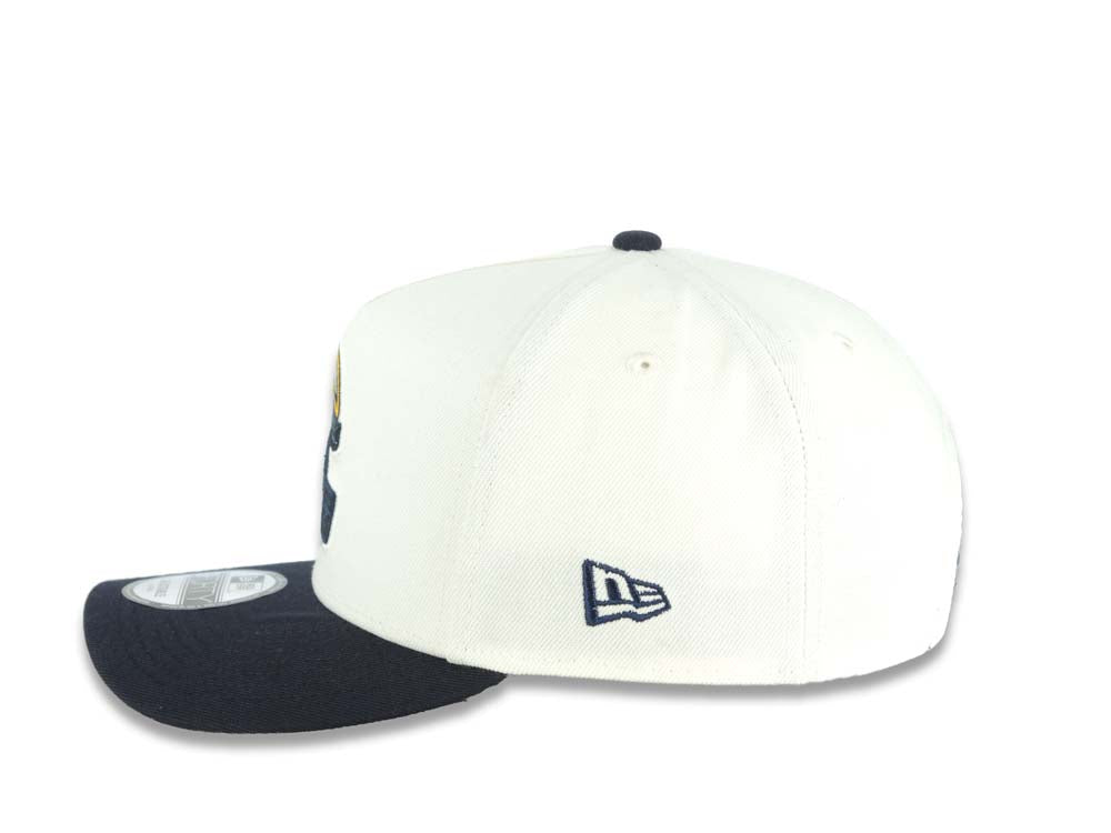 Los Angeles Chargers New Era NFL 9FORTY 940 Adjustable A-Frame Cap Hat Cream Crown Navy Blue Visor Navy/White/Yellow Logo 2006 All-Star Game Side Patch