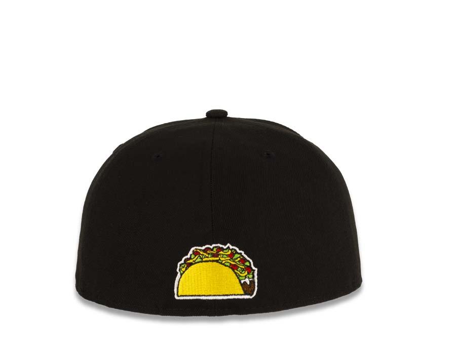 Los Angeles Lakers New Era NBA 59Fifty 5950 Fitted Cap Hat Black Crown/Visor Default Log with Palm Trees Taco Back Logo Gray UV
