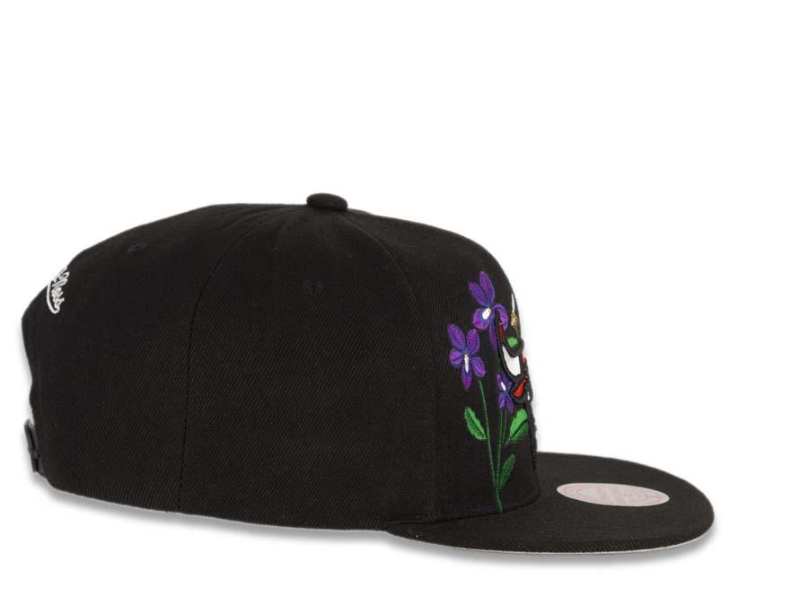 Chicago Bulls Mitchell & Ness NBA Snapback Black Crown/Visor Deafult Logo with Flowers/Butterfly Gray UV (State Flower)