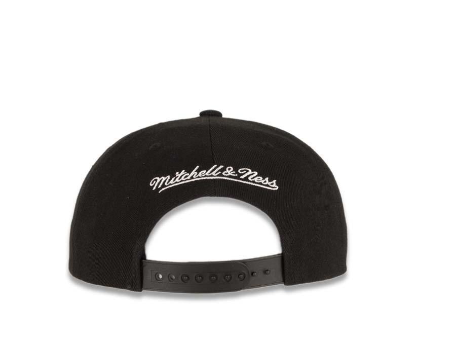 San Antonio Spurs Mitchell & Ness NBA Snapback Black Crown/Visor Deafult Logo with Flowers/Butterfly Gray UV (State Flower)
