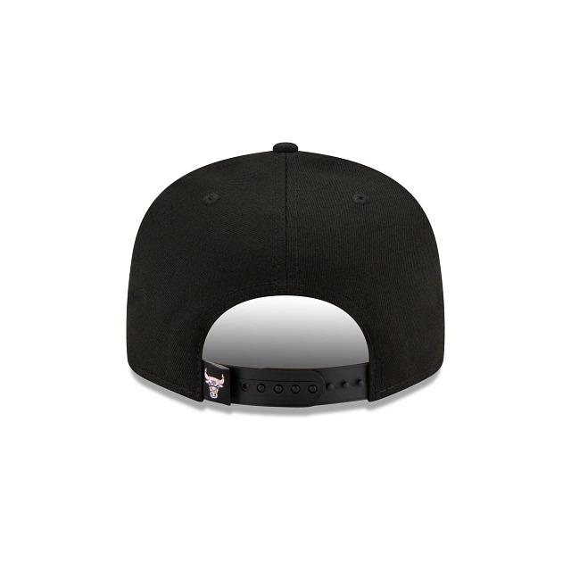 Chicago Bulls New Era NBA 9Fifty 950 Snapback Cap Hat Black Crown/Visor White/Pink Logo Pink UV (Team Drip)