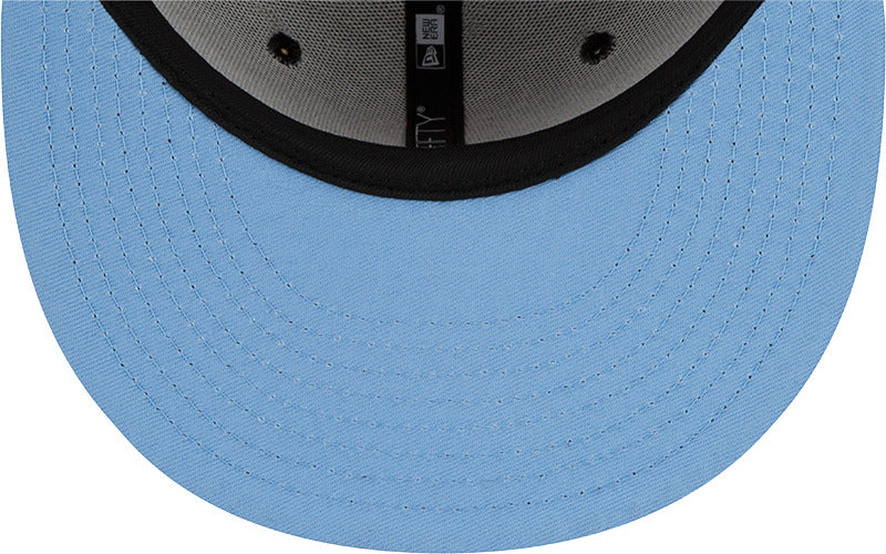 Los Angeles Lakers New Era NBA 9FIFTY 950 Snapback Cap Hat Black Crown/Visor White With Flames Logo Sky Blue UV (Team Fire)