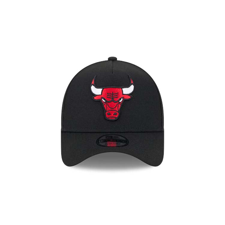 Chicago Bulls New Era NBA 9FORTY 940 Adjustable A-Frame Cap Hat Black Crown/Visor Team Color Logo