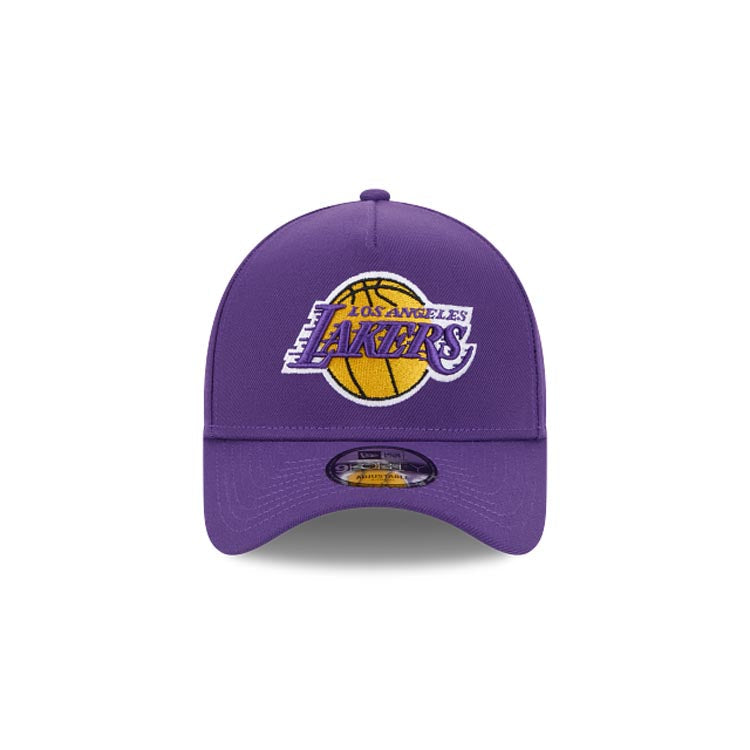 Los Angeles Lakers New Era NBA 9FORTY 940 Adjustable A-Frame Cap Hat Purple Crown/Visor Team Color Logo Gray UV