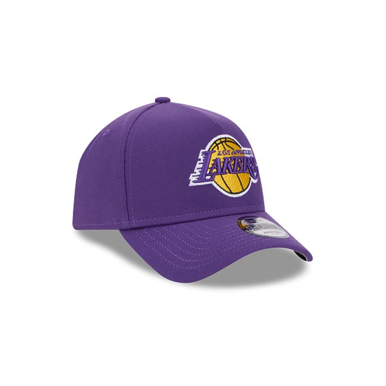 Los Angeles Lakers New Era NBA 9FORTY 940 Adjustable A-Frame Cap Hat Purple Crown/Visor Team Color Logo Gray UV