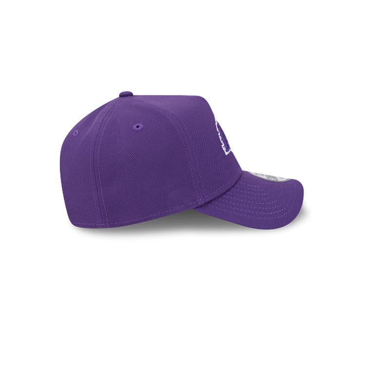 Los Angeles Lakers New Era NBA 9FORTY 940 Adjustable A-Frame Cap Hat Purple Crown/Visor Team Color Logo Gray UV