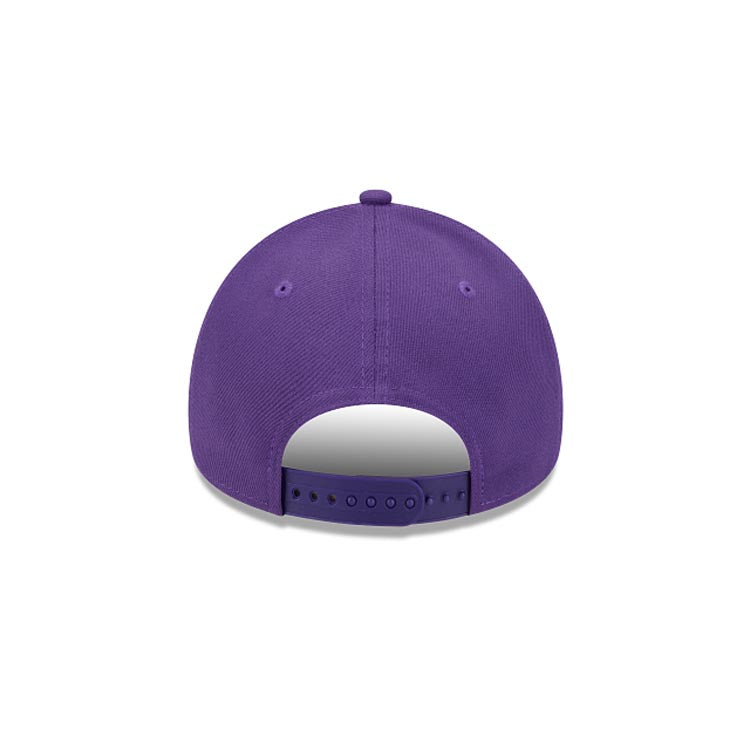 Los Angeles Lakers New Era NBA 9FORTY 940 Adjustable A-Frame Cap Hat Purple Crown/Visor Team Color Logo Gray UV