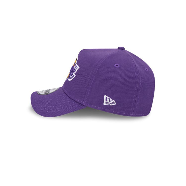 Los Angeles Lakers New Era NBA 9FORTY 940 Adjustable A-Frame Cap Hat Purple Crown/Visor Team Color Logo Gray UV