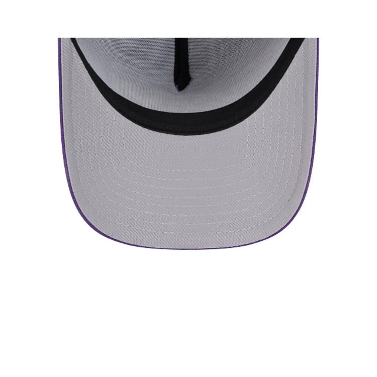 Los Angeles Lakers New Era NBA 9FORTY 940 Adjustable A-Frame Cap Hat Purple Crown/Visor Team Color Logo Gray UV