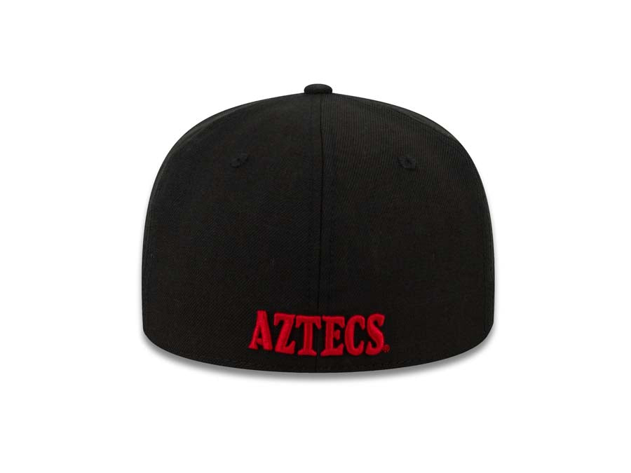 San Diego State Aztecs New Era College Fitted Cap Hat Black Crown/Visor Team Color Logo