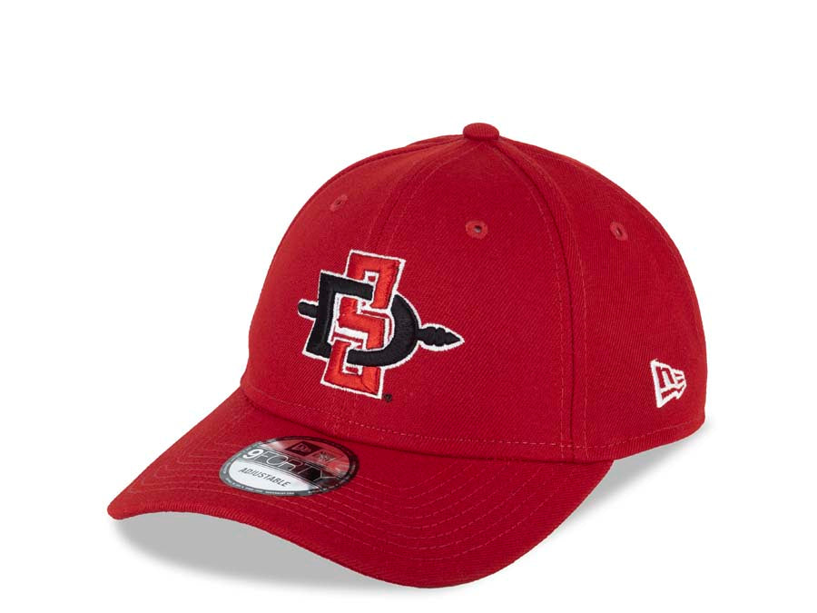 San Diego State Aztecs SDSU NCAA New Era 9FORTY 940 Adjustable Cap Hat Red Crown/Visor Team Color Logo