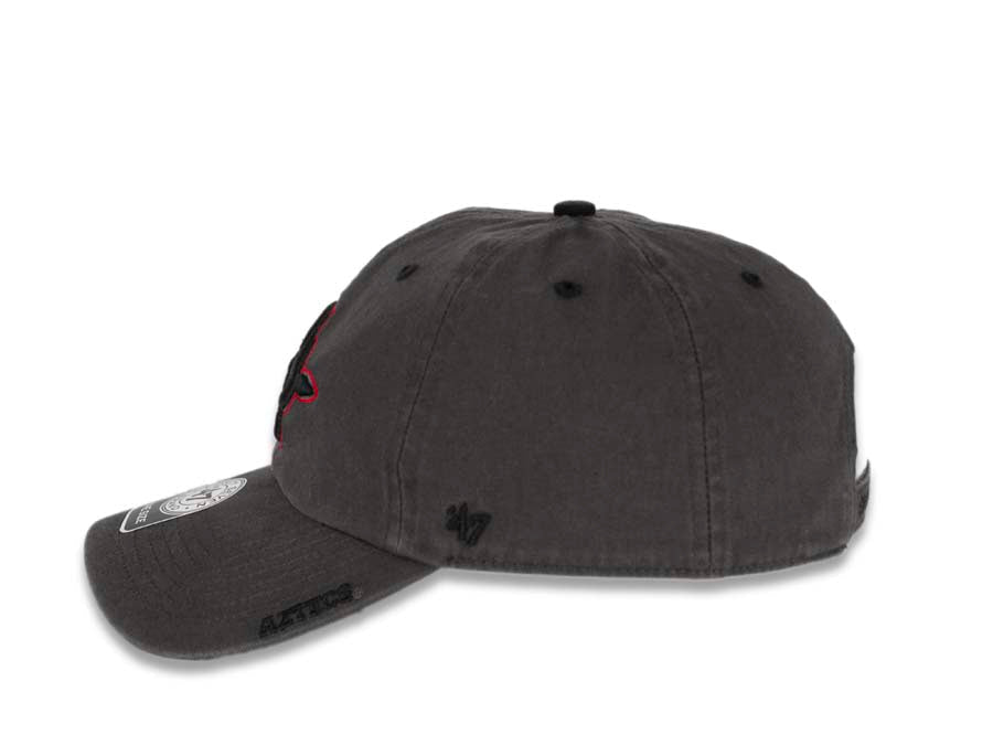 San Diego State Aztecs '47 Brand College Ice Clean Up Adjustable Cap Hat Dark Gray Crown/Visor Black/Red Logo