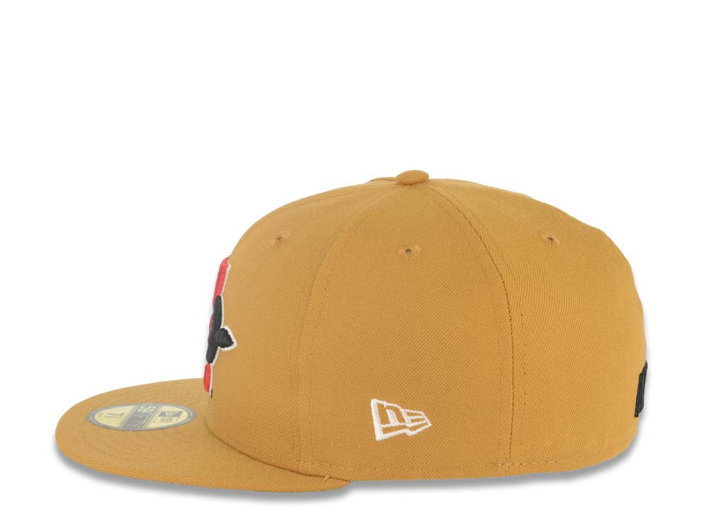 San Diego State Aztecs New Era NCAA 59FIFTY 5950 Fitted Cap Hat Tan Crown/Visor Team Color Logo Gray UV