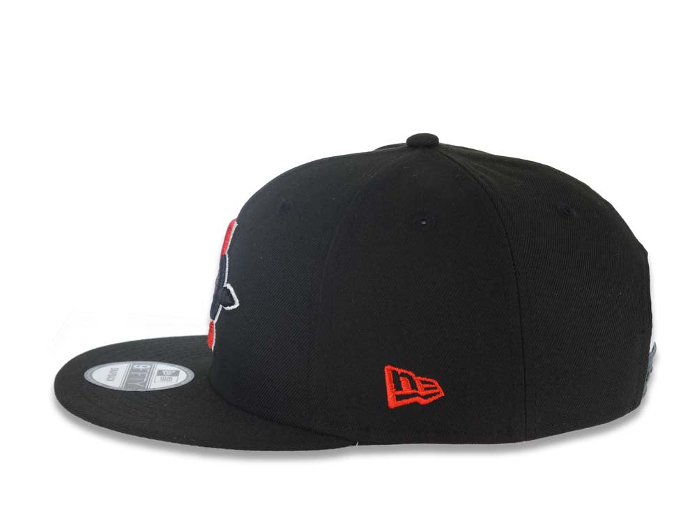San Diego State Aztecs New Era NCAA 9FIFTY 950 Snapback Cap Hat Black Crown/Visor Team Color Logo Aztecs Side Patch Gray UV