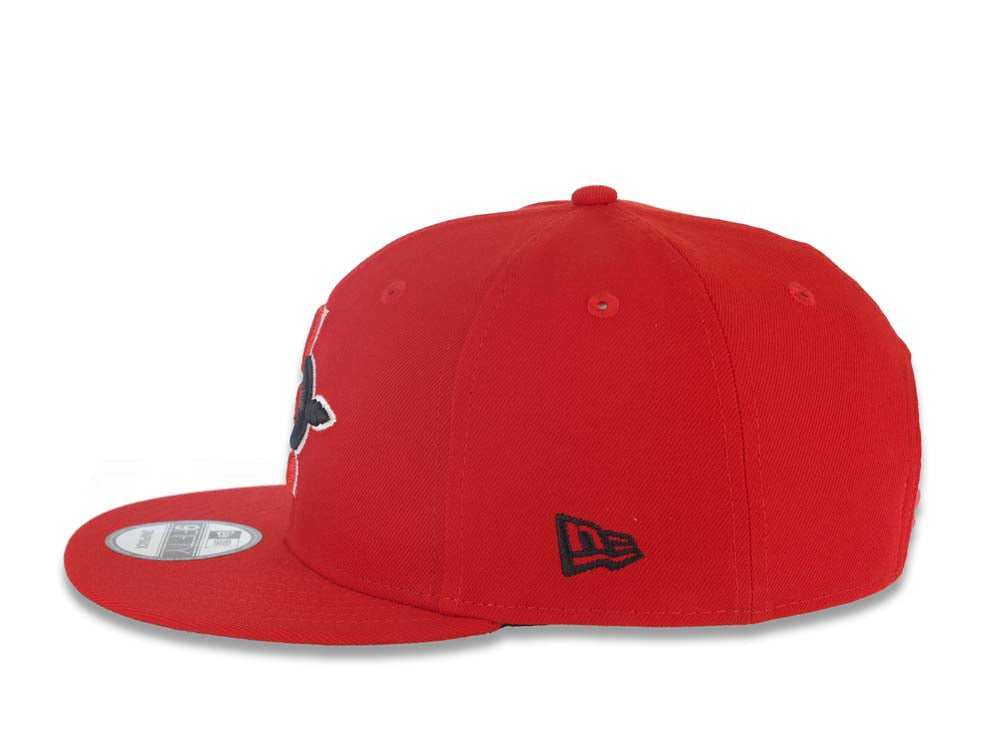 San Diego State Aztecs New Era NCAA 9FIFTY 950 Snapback Cap Hat Red Crown/Visor Team Color Logo Aztecs Side Patch Gray UV