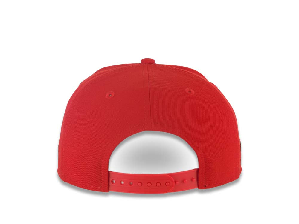 San Diego State Aztecs New Era NCAA 9FIFTY 950 Snapback Cap Hat Red Crown/Visor Team Color Logo Aztecs Side Patch Gray UV