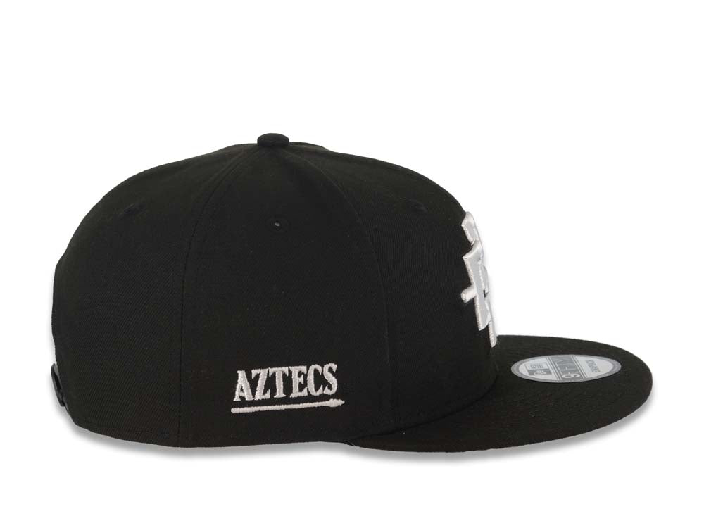 San Diego State Aztecs New Era NCAA 9FIFTY 950 Snapback Cap Hat Black Crown/Visor White Logo Aztecs Side Patch