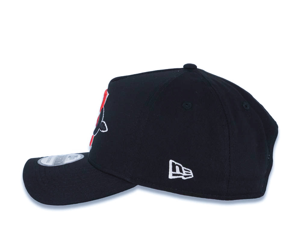 San Diego State Aztecs New Era NCAA 9FORTY 940 A-Frame Adjsutable Snapback Cap Hat Black Crown/Visor Team Color Logo Gray UV