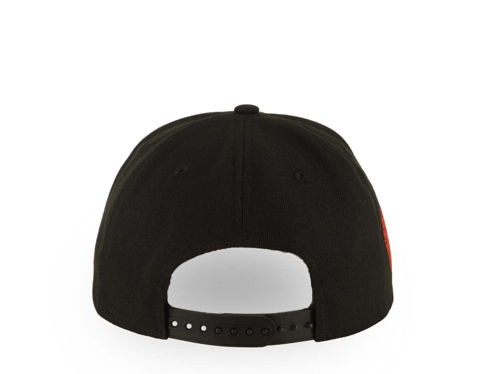 San Diego State Aztecs New Era NCAA 9FORTY 940 Adjustable A-Frame Cap Hat Black Crown/Visor White/Red Logo Aztec Calendar Side Patch Gray UV