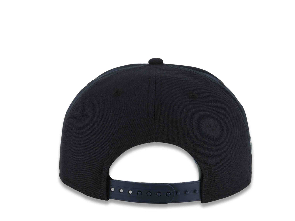 San Diego State Aztecs New Era NCAA 9FIFTY 950 Snapback Cap Hat Black Crown/Visor Team Color Logo 2023 Final Four Houston Side Patch Gray UV