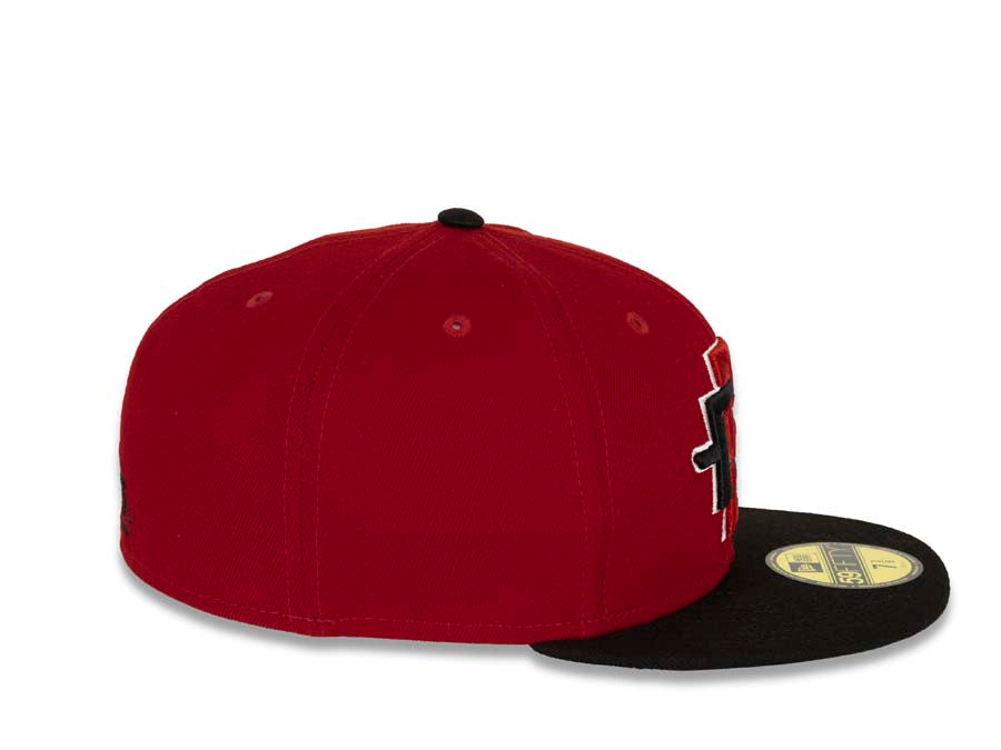 San Diego State Aztecs New Era College 59FIFTY 5950 Fitted Cap Hat Red Crown Black Visor Team Color Logo