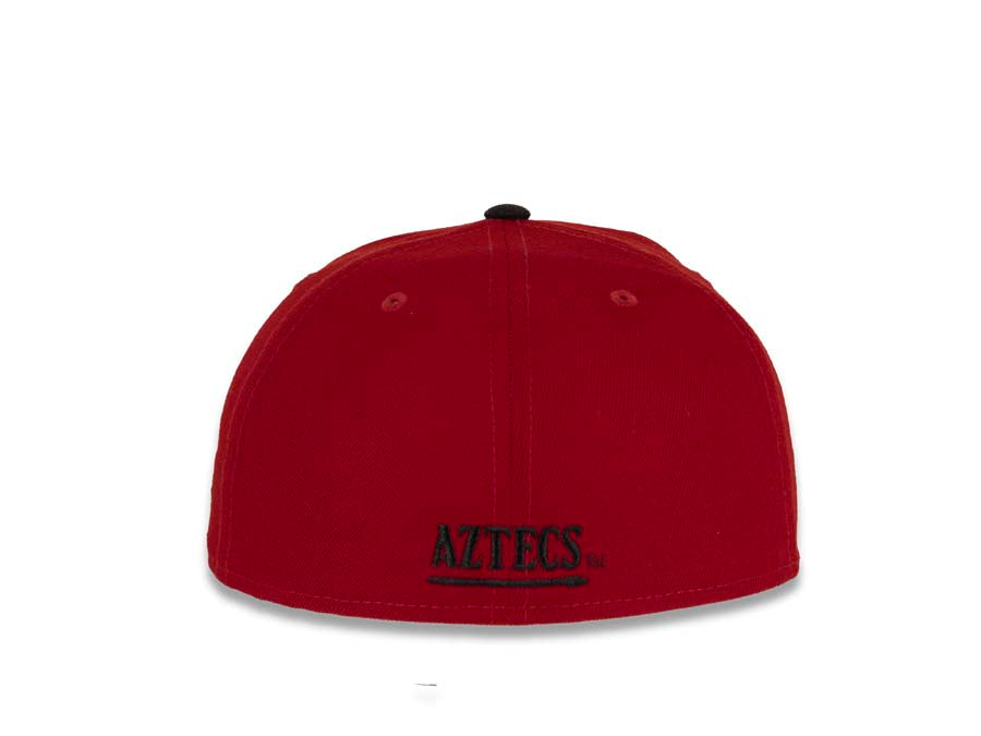 San Diego State Aztecs New Era College 59FIFTY 5950 Fitted Cap Hat Red Crown Black Visor Team Color Logo