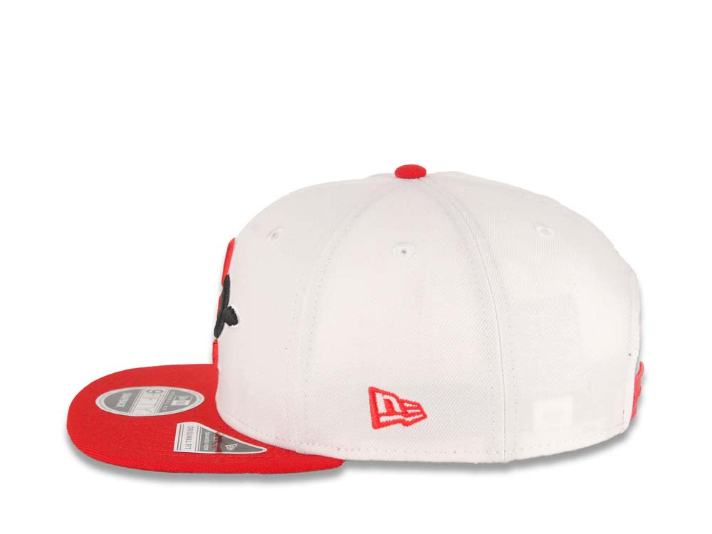 San Diego State Aztecs New Era NCAA 9FIFTY 950 Original Fit Snapback Cap Hat White Crown Red Visor Team Color Logo