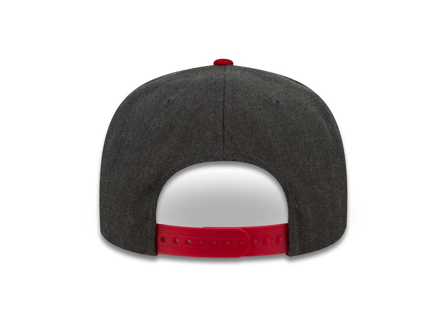San Diego State Aztecs New Era College 9FIFTY 950 Snapback Cap Hat Heather Dark Gray Crown Red Visor Team Color Logo