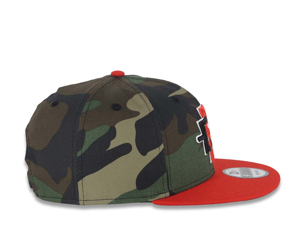 San Diego State Aztecs New Era NCAA 9FIFTY 950 Snapback Cap Hat Camo Crown Red Visor Team Logo