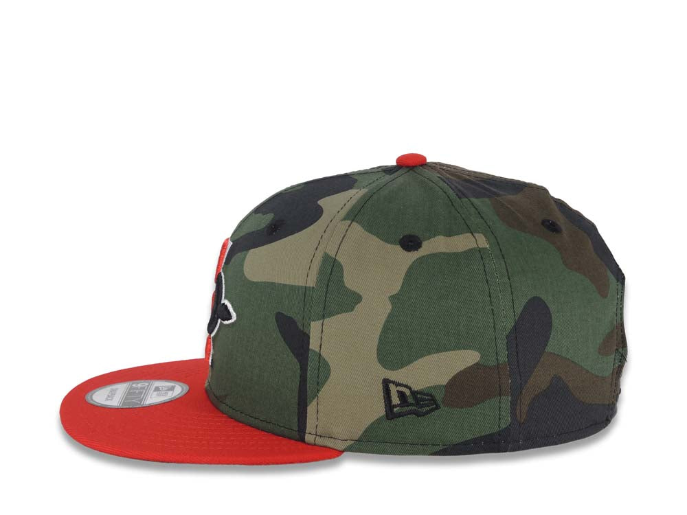 San Diego State Aztecs New Era NCAA 9FIFTY 950 Snapback Cap Hat Camo Crown Red Visor Team Logo