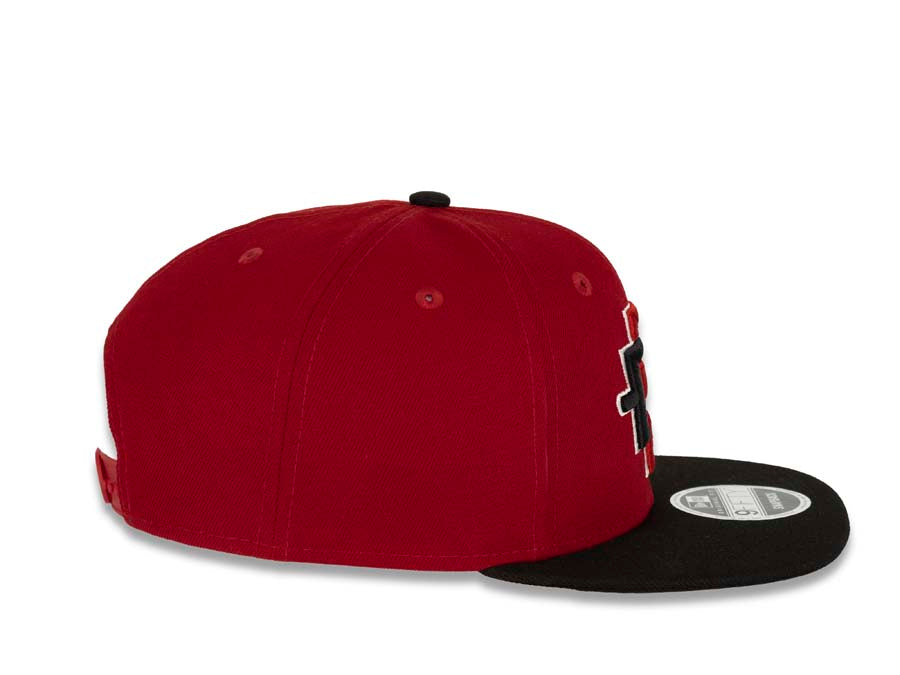 San Diego State Aztecs New Era College 9FIFTY 950 Original Fit Snapback Cap Hat Red Crown Black Visor Team Color Logo
