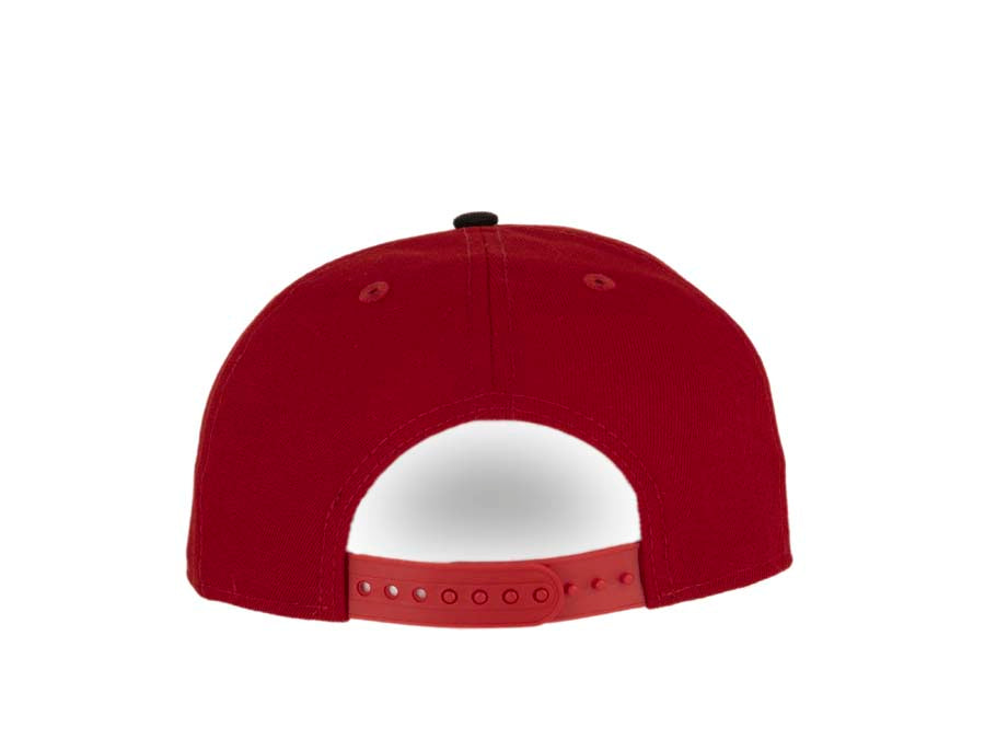 San Diego State Aztecs New Era College 9FIFTY 950 Original Fit Snapback Cap Hat Red Crown Black Visor Team Color Logo