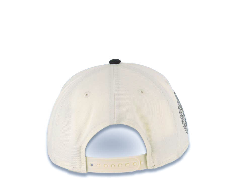 San Diego State Aztec New Era 9FORTY 940 Adjustable A-Frame Cap Hat Cream Crown Black Visor Red Logo Aztec Calendar Side Patch