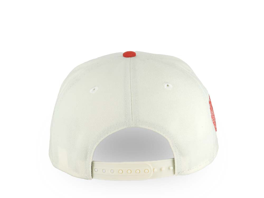 San Diego State Aztecs New Era NCAA 9FORTY 940 Adjustable A-Frame Cap Hat Cream Crown Red Visor Team Color Logo Aztec Calendar Side Patch