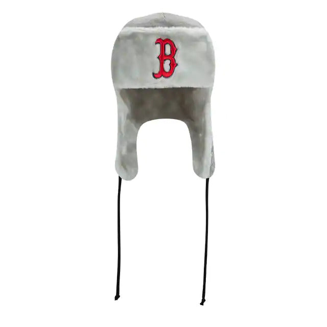 Boston Red Sox New Era MLB Trapper Knit Beanie Gray/Red/Navy Team Color Logo