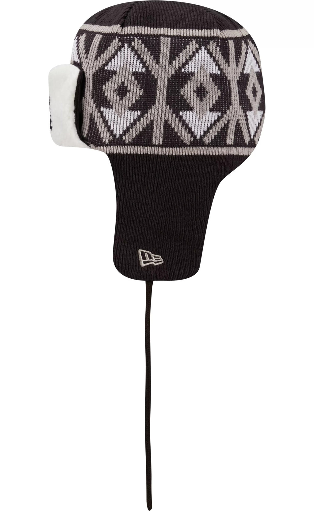 New York Yankees New Era MLB Trapper Knit Beanie Hat Navy Blue Crown/Visor Team Color Logo